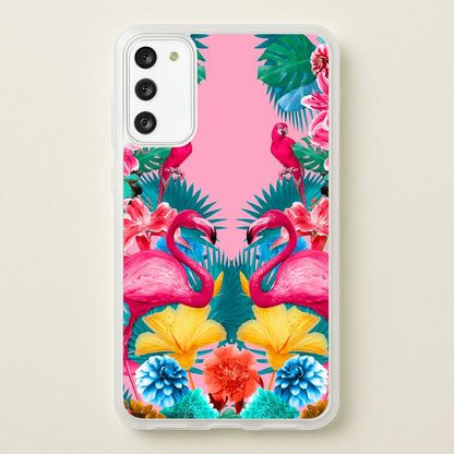 Flamingo and Tropical garden  - Flamingos Phone Case for Galaxy S20FE