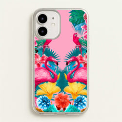 Flamingo and Tropical garden  - Flamingos Phone Case for iPhone 12 Mini