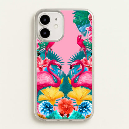 Flamingo and Tropical garden  - Flamingos Phone Case for iPhone 12 Mini