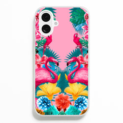 Flamingo and Tropical garden Phone Case