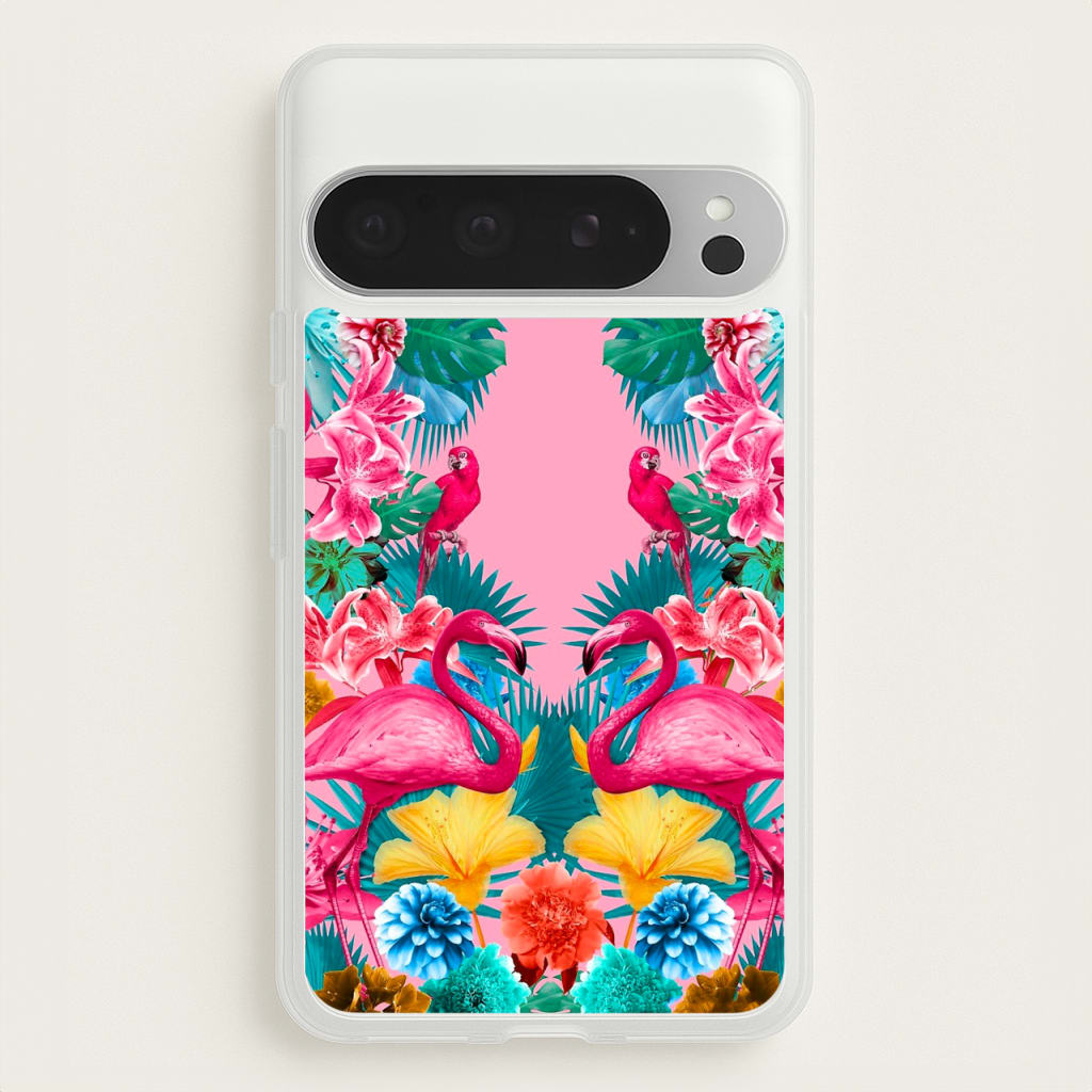 Flamingo and Tropical garden  - Flamingos Phone Case for Google Pixel 9 Pro XL