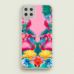 Flamingo and Tropical garden  - Flamingos Phone Case for Galaxy A12