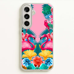 Flamingo and Tropical garden  - Flamingos Phone Case for Galaxy A56