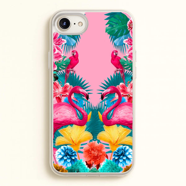 Flamingo and Tropical garden  - Flamingos Phone Case for iPhone 6 / 7 / 8 / SE