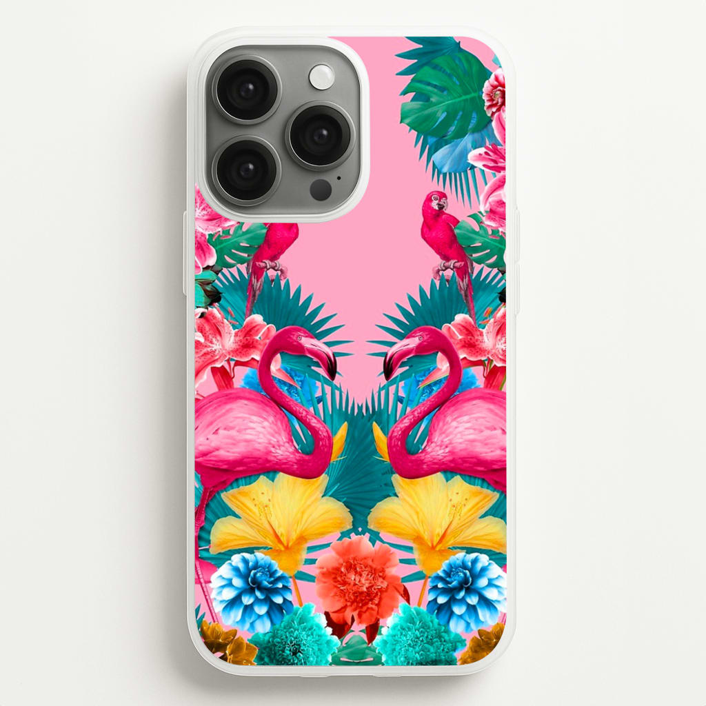 Flamingo and Tropical garden  - Flamingos Phone Case for iPhone 13 Pro Max