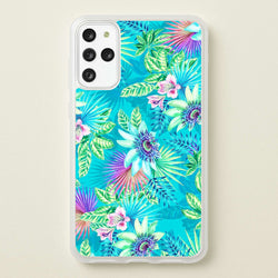 Blue Floral Pattern  - Floral Phone Case for Galaxy S20 Plus