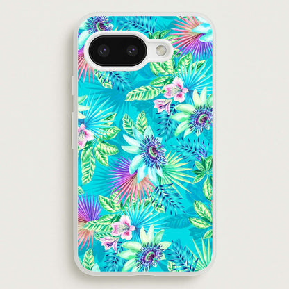 Blue Floral Pattern  - Floral Phone Case for Google Pixel 9a
