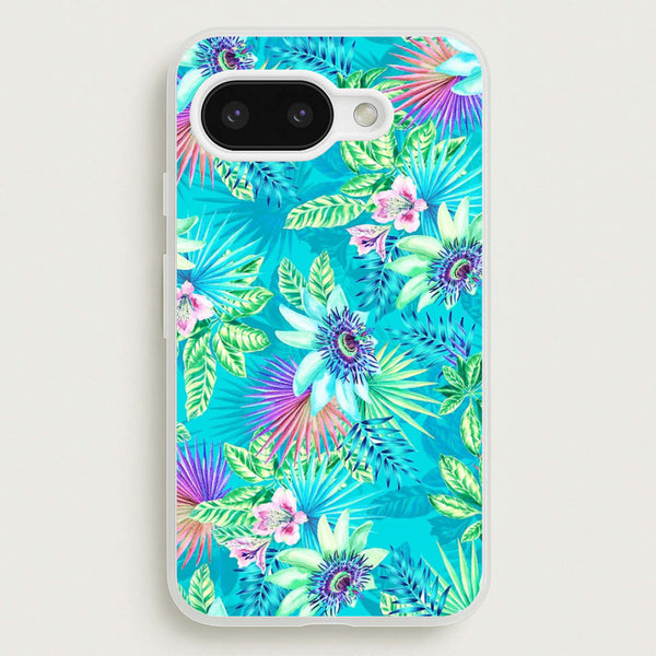 Blue Floral Pattern  - Floral Phone Case for Google Pixel 9a