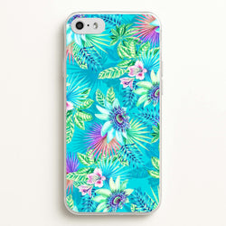 Blue Floral Pattern  - Floral Phone Case for iPhone 5 / 5s / SE 2016