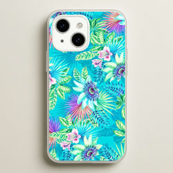 Blue Floral Pattern  - Floral Phone Case for iPhone 15