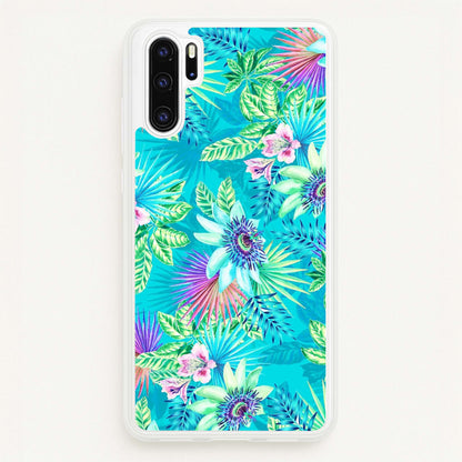 Blue Floral Pattern  - Floral Phone Case for Huawei P30 Pro