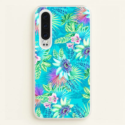 Blue Floral Pattern  - Floral Phone Case for Huawei P30