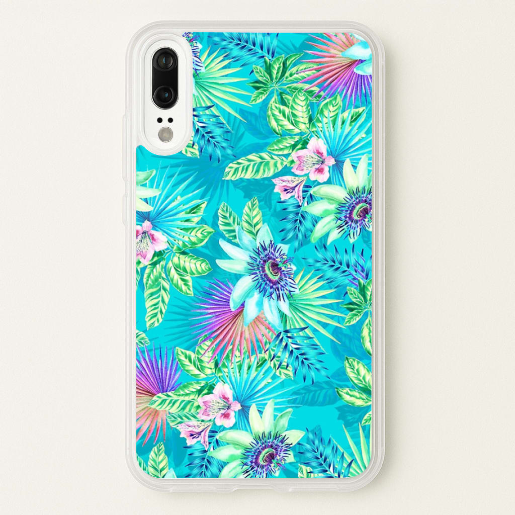 Blue Floral Pattern  - Floral Phone Case for Huawei P20