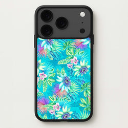 Blue Floral Pattern Phone Case for iPhone 17 Pro