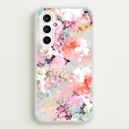 Pastel Pink Floral Pattern  - Floral Phone Case for Galaxy A14