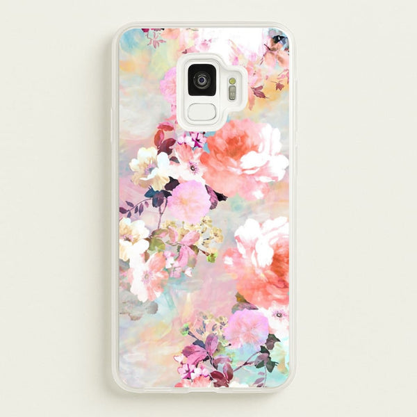 Pastel Pink Floral Pattern  - Floral Phone Case for Galaxy S9