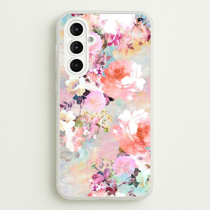Pastel Pink Floral Pattern  - Floral Phone Case for Galaxy A16