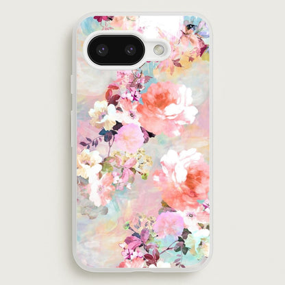 Pastel Pink Floral Pattern  - Floral Phone Case for Google Pixel 9a