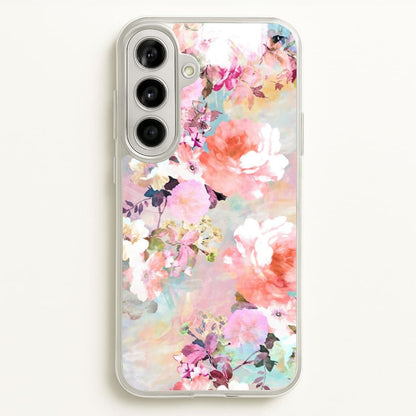 Pastel Pink Floral Pattern  - Floral Phone Case for Galaxy A56