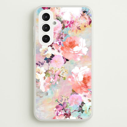 Pastel Pink Floral Pattern  - Floral Phone Case for Galaxy S23FE