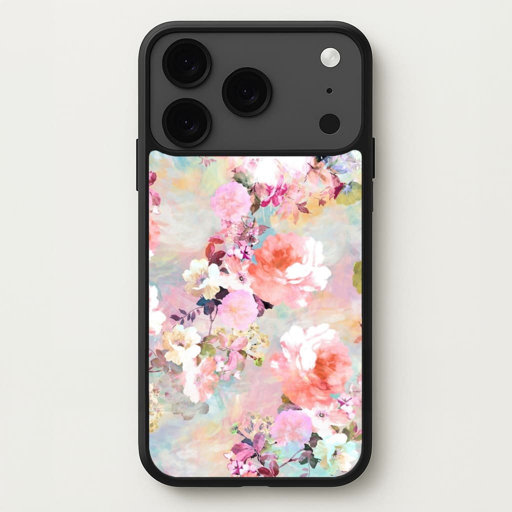 Pastel Pink Floral Pattern Phone Case for iPhone 17 Pro