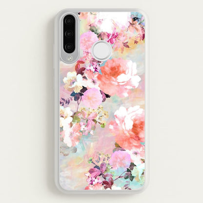 Pastel Pink Floral Pattern  - Floral Phone Case for Huawei P30 Lite
