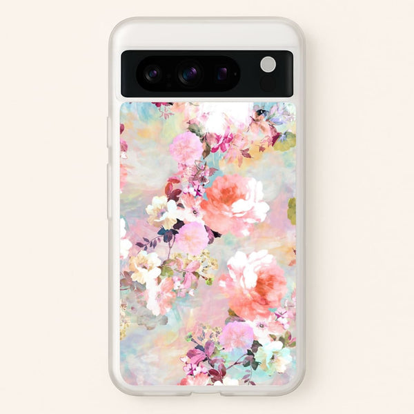Pastel Pink Floral Pattern  - Floral Phone Case for Google Pixel 8 Pro