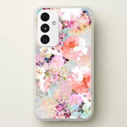 Pastel Pink Floral Pattern  - Floral Phone Case for Galaxy A55