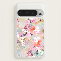 Pastel Pink Floral Pattern  - Floral Phone Case for Google Pixel 9 Pro XL