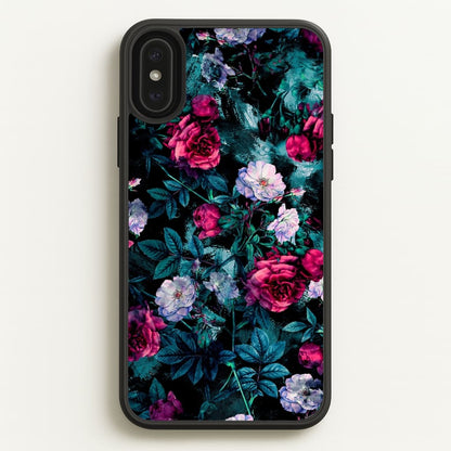 Black Floral Pattern  - Floral Phone Case for iPhone XS Max