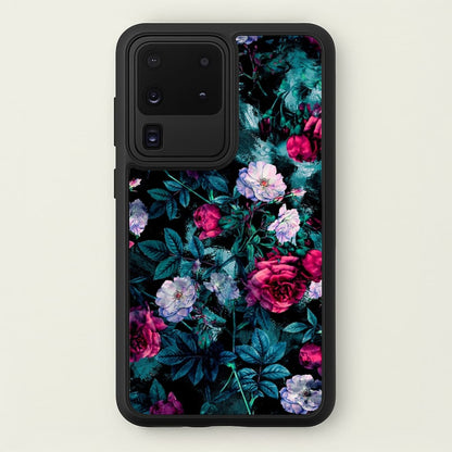 Black Floral Pattern  - Floral Phone Case for Galaxy S20 Ultra