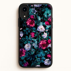 Black Floral Pattern  - Floral Phone Case for iPhone XR