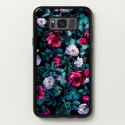 Black Floral Pattern  - Floral Phone Case for Galaxy S8 Plus