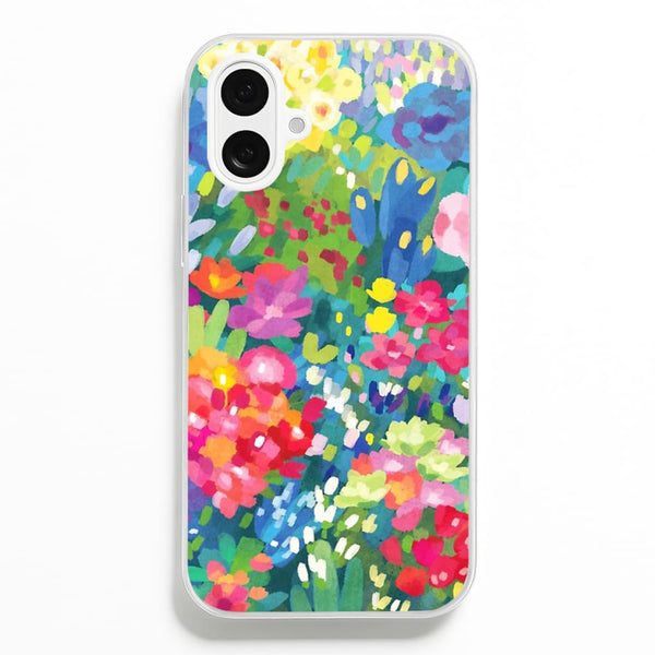 Colourful Floral Pattern  - Floral Phone Case for iPhone 16 Plus