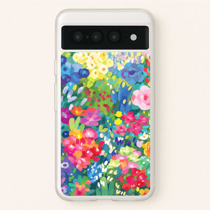 Colourful Floral Pattern  - Floral Phone Case for Google Pixel 7 Pro