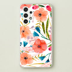 Peach Watercolour Floral Pattern  - Floral Phone Case for Galaxy A13