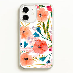 Peach Watercolour Floral Pattern  - Floral Phone Case for iPhone 11