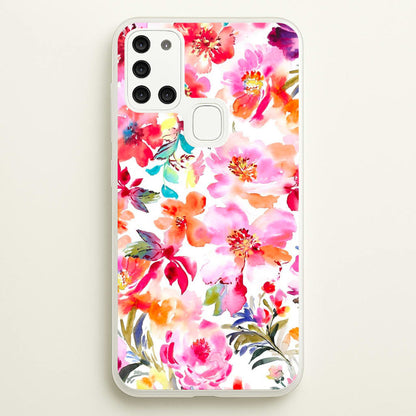 Spring Floral Pattern  - Floral Phone Case for Galaxy A21s