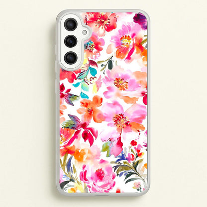 Spring Floral Pattern  - Floral Phone Case for Galaxy A34