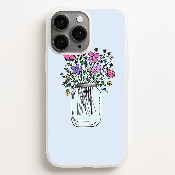 Cartoon Flower Jar  - Floral Phone Case for iPhone 16 Pro Max