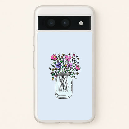 Cartoon Flower Jar  - Floral Phone Case for Google Pixel 8a