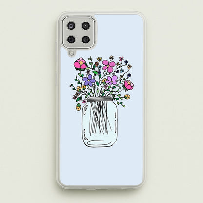 Cartoon Flower Jar  - Floral Phone Case for Galaxy A12