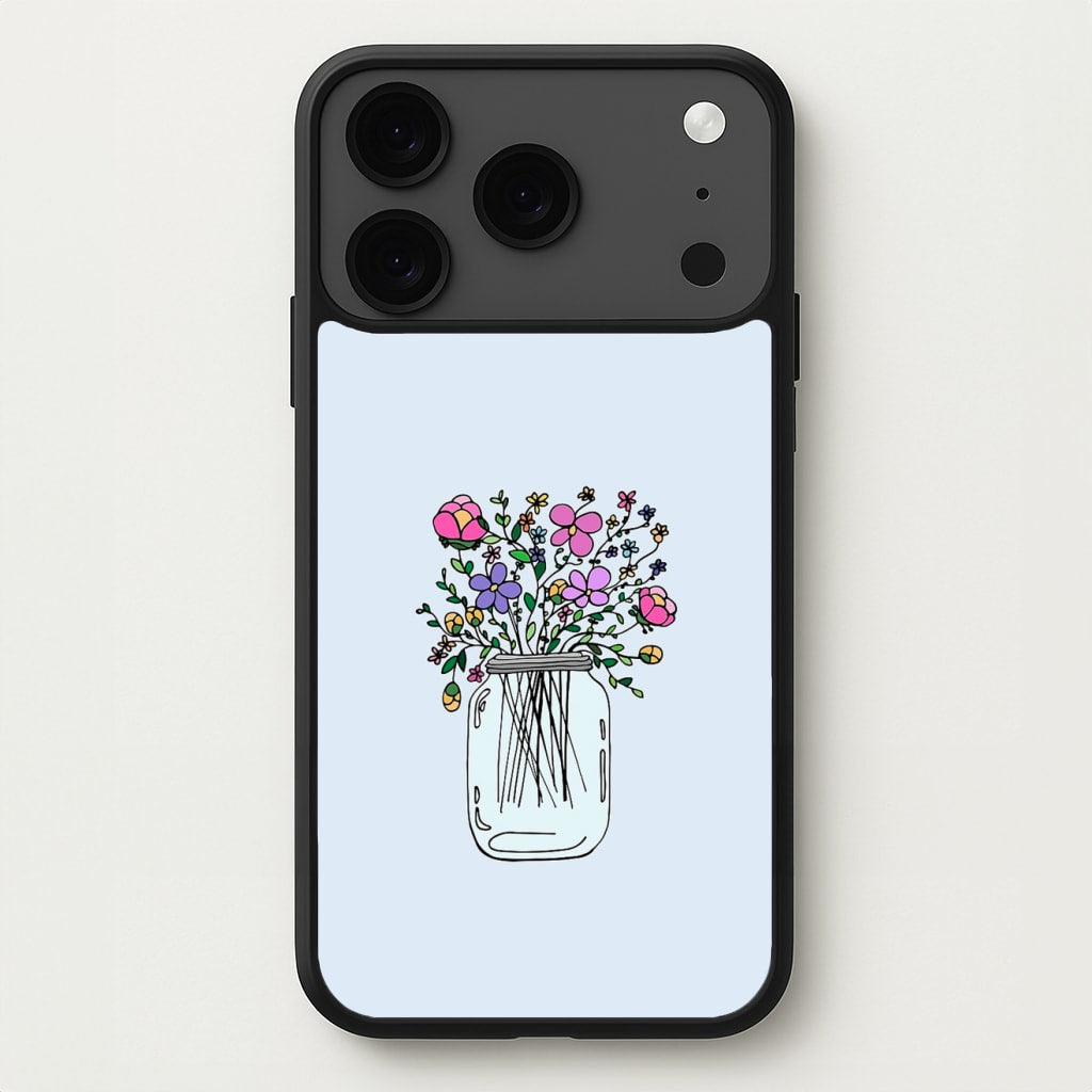 Cartoon Flower Jar Phone Case for iPhone 17 Pro