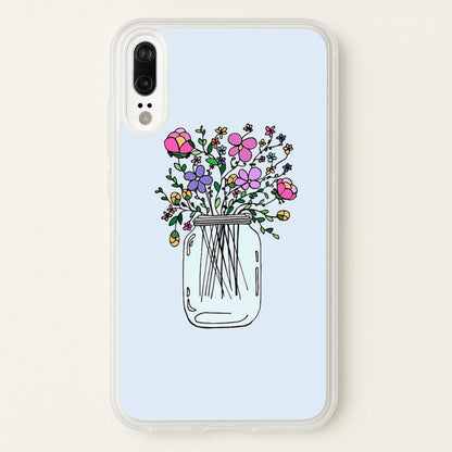 Cartoon Flower Jar  - Floral Phone Case for Huawei P20