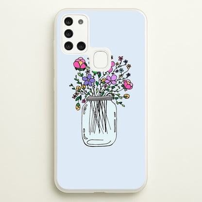 Cartoon Flower Jar  - Floral Phone Case for Galaxy A21s