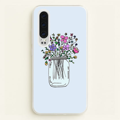 Cartoon Flower Jar  - Floral Phone Case for Huawei P30