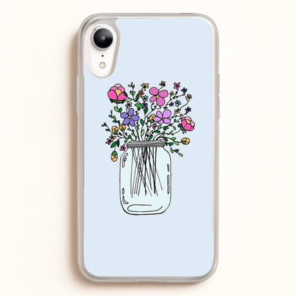 Cartoon Flower Jar  - Floral Phone Case for iPhone XR