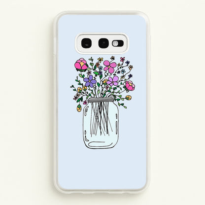 Cartoon Flower Jar  - Floral Phone Case for Galaxy S10e