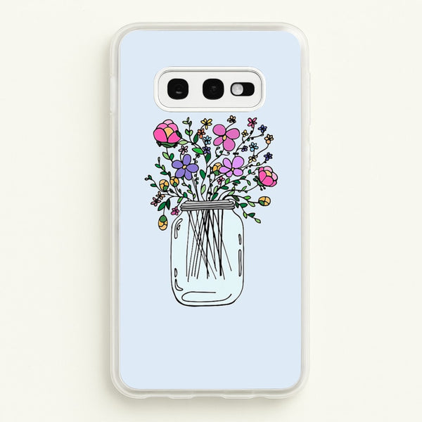 Cartoon Flower Jar  - Floral Phone Case for Galaxy S10e