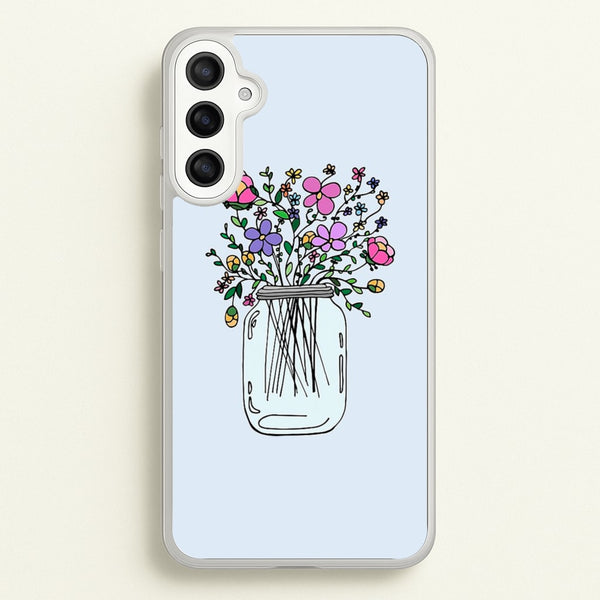 Cartoon Flower Jar  - Floral Phone Case for Galaxy A34